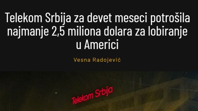 Telekom plaća lobiranje u SAD